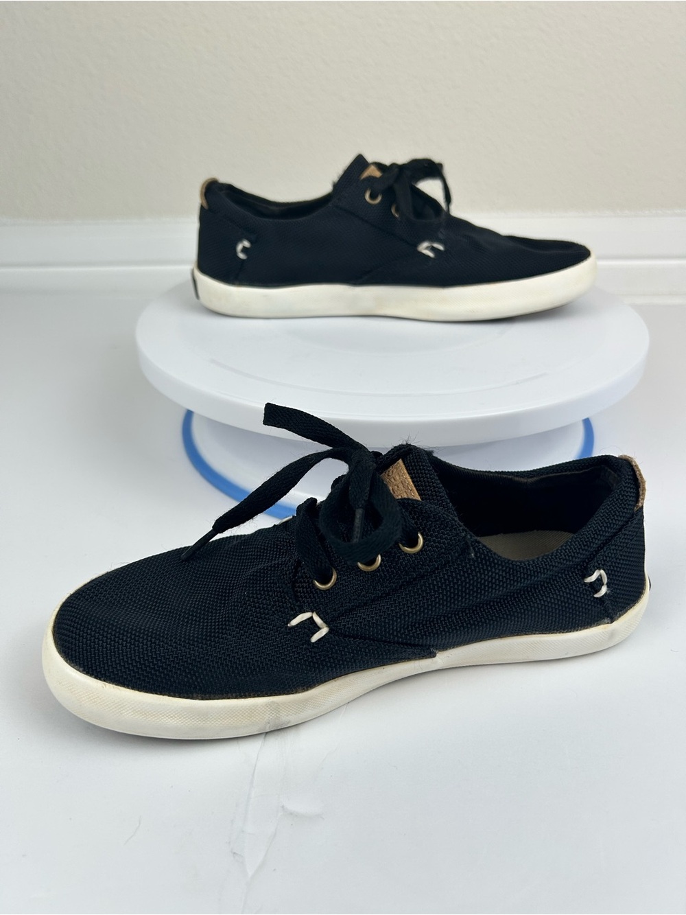 Sperry Top-Sider Bodie Kids Size 1M Black Washable Sneakers Casual Boat Shoes